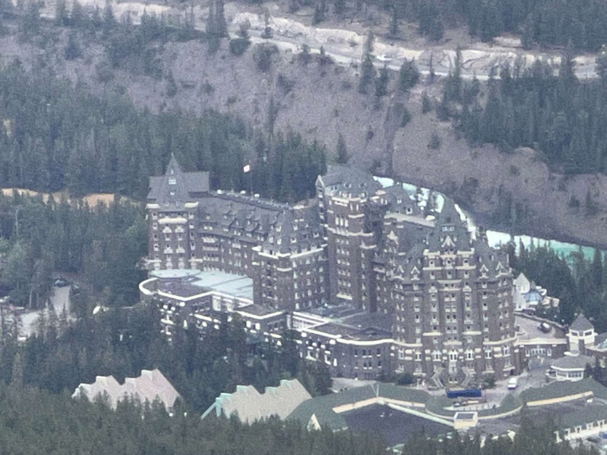 The Banff Fairmont from gondola